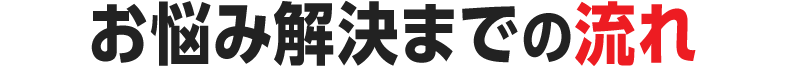 お悩み解決までの流れ