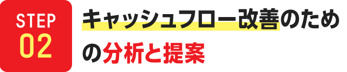 STEP02.キャッシュフロー改善のための分析と提案